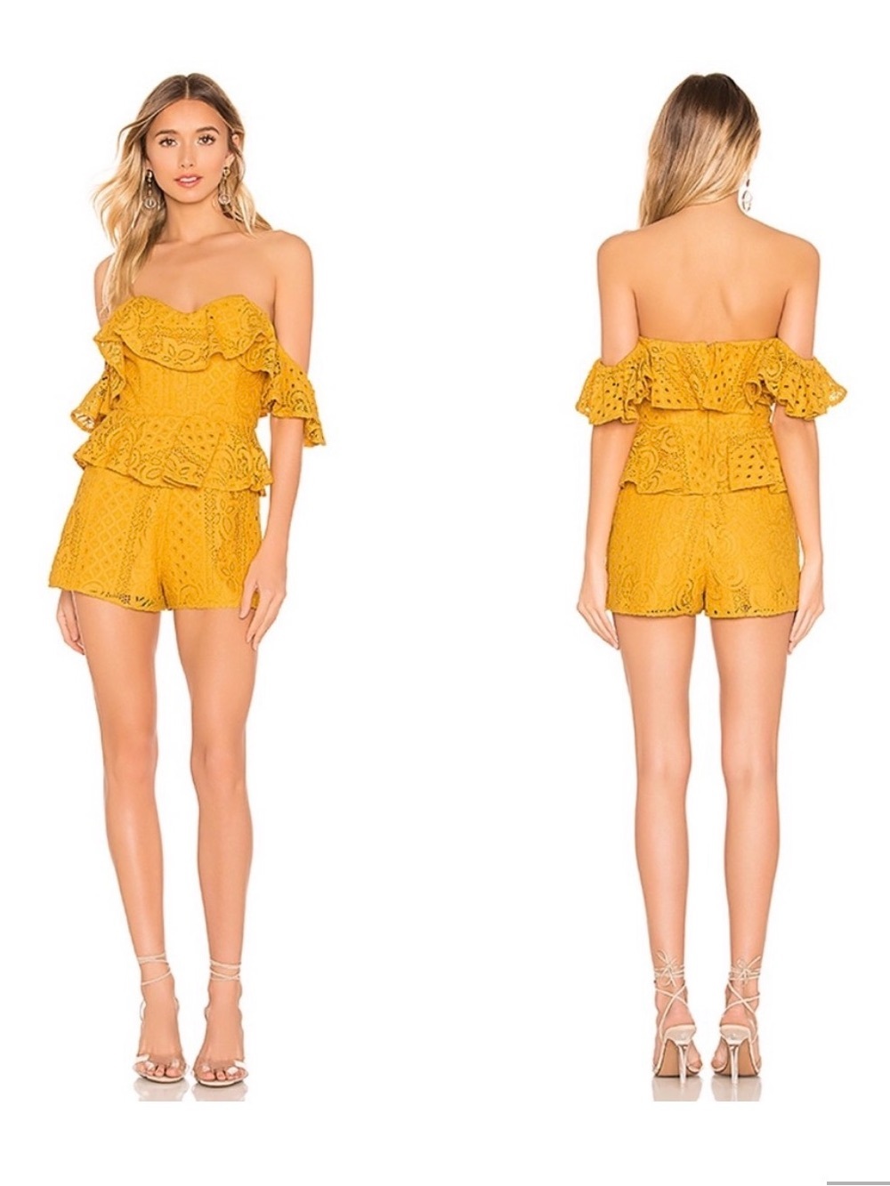 Michael Costello X REVOLVE Tilly Romper Marigold XS